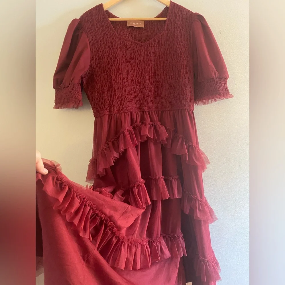 NWOT JESSAKAE Women's Daphne Dress, Burgundy size 1XL - Picture 12 of 16